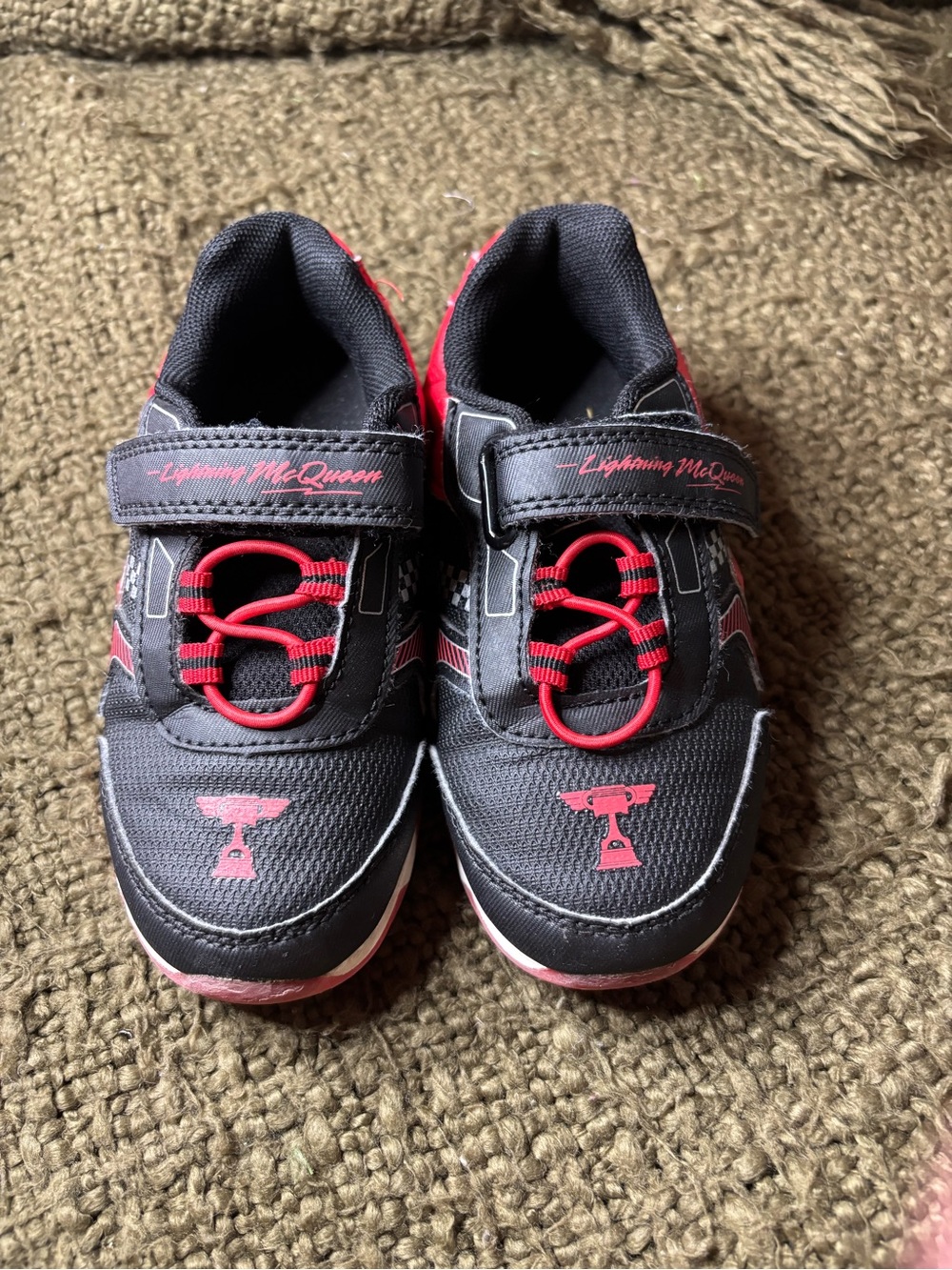 Disney Kids Black and Red Lightning McQueen Sneakers